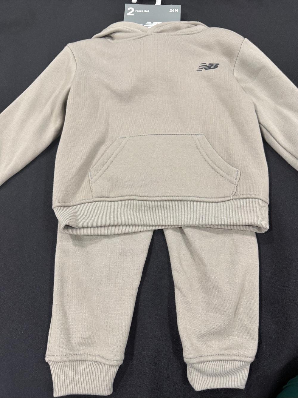 New Balance Kids Taupe Sweatshirt & Joggers Set